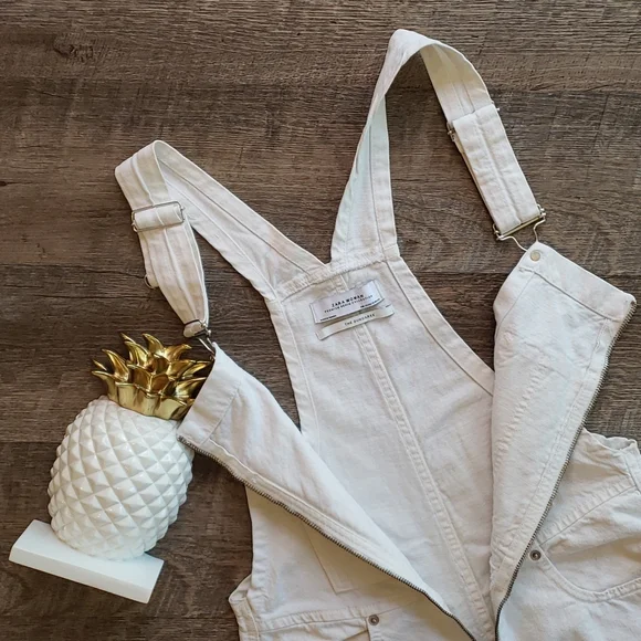 Zara Woman Premium Denim The Dungaree Overalls - Picture 5 of 9